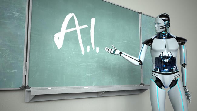 Robot teaching a class